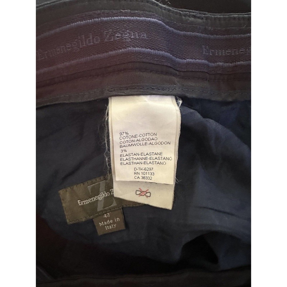 Ermenegildo Zegna black cotton chino pants size 42 measures 42x29 - Picture 4 of 5